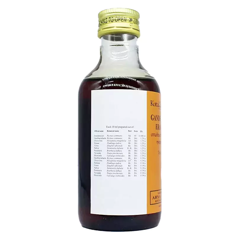 Kottakkal Arya Vaidyasala Gandharvahasthadi Eranda Tailam, 200 ml-2.webp